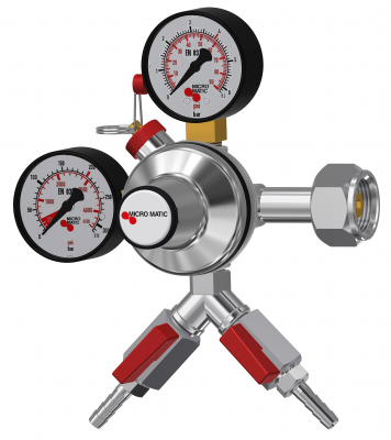 Редуктор Micro Matic Premium Plus 0-6/4bar 2 выхода, вентили отсечки в Омске